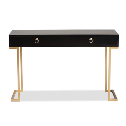 Baxton Studio - Beagan Console Table in Black/Gold - JY20B168-Black/Gold view 3