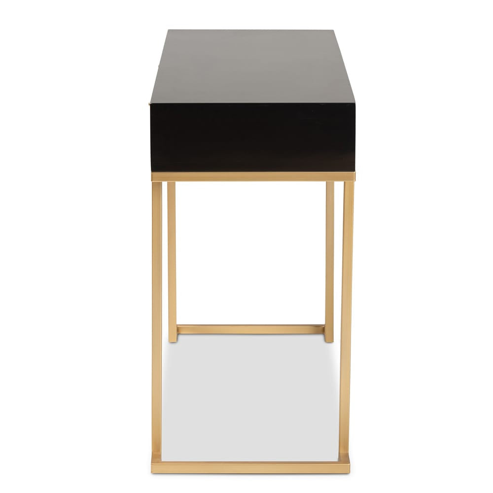 Baxton Studio - Beagan Console Table in Black/Gold - JY20B168-Black/Gold view 4