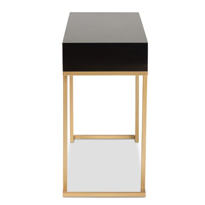 Baxton Studio - Beagan Console Table in Black/Gold - JY20B168-Black/Gold view 4