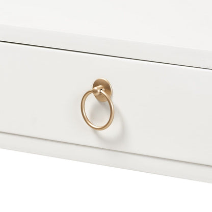 Baxton Studio - Beagan Console Table in White/Gold - JY20B168-White/Gold view 5