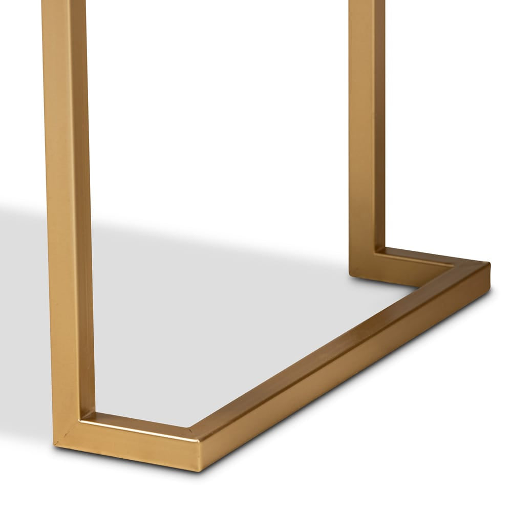 Baxton Studio - Beagan Console Table in White/Gold - JY20B168-White/Gold view 6