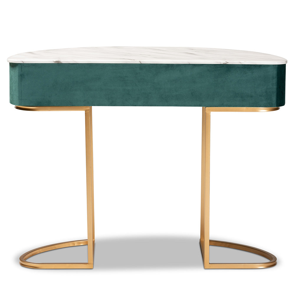 Baxton Studio - Beale Console Table in Green/Gold - JY20A157-Green/Gold-Console view 5