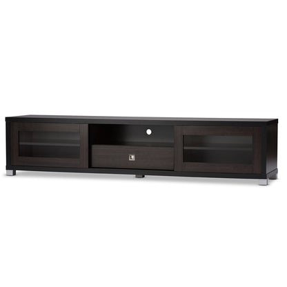 Baxton Studio - Beasley TV Stand in Dark Brown - TV834180-Wenge view 1