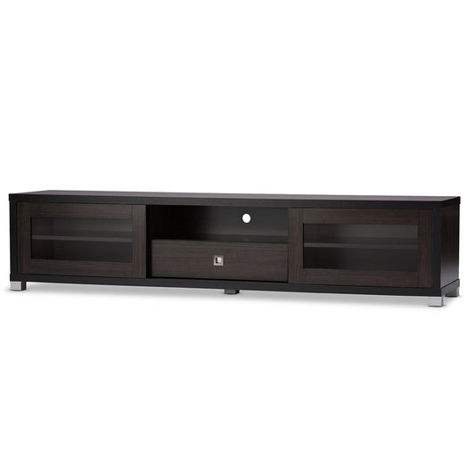 Baxton Studio - Beasley TV Stand in Dark Brown - TV834180-Wenge view 1