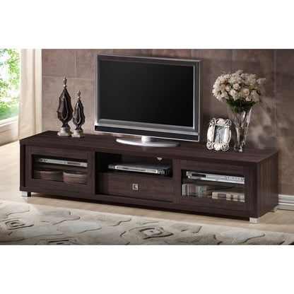 Baxton Studio - Beasley TV Stand in Dark Brown - TV834180-Wenge view 6