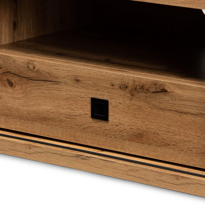 Baxton Studio - Beasley TV Stand in Oak Brown/Black - TV834180-Wotan Oak view 5