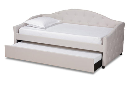 Baxton Studio - Becker Daybed - Becker-Beige-Daybed-T/T view 2