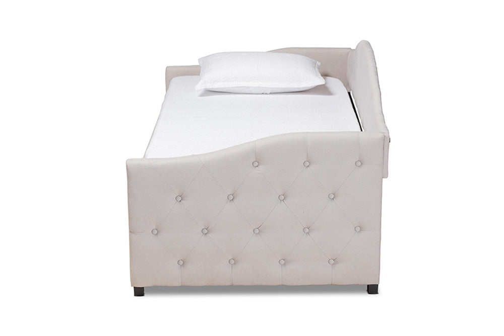 Baxton Studio - Becker Daybed - Becker-Beige-Daybed-T/T view 3