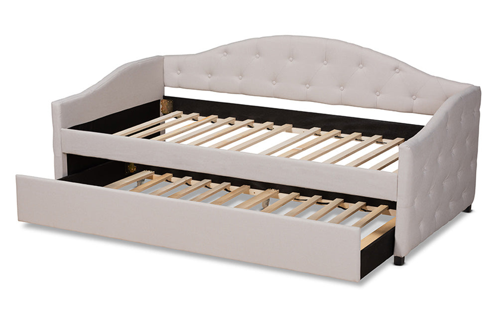 Baxton Studio - Becker Daybed - Becker-Beige-Daybed-T/T view 6