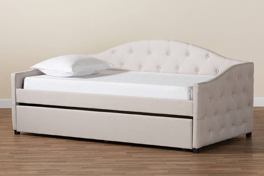 Baxton Studio - Becker Daybed - Becker-Beige-Daybed-T/T view 10