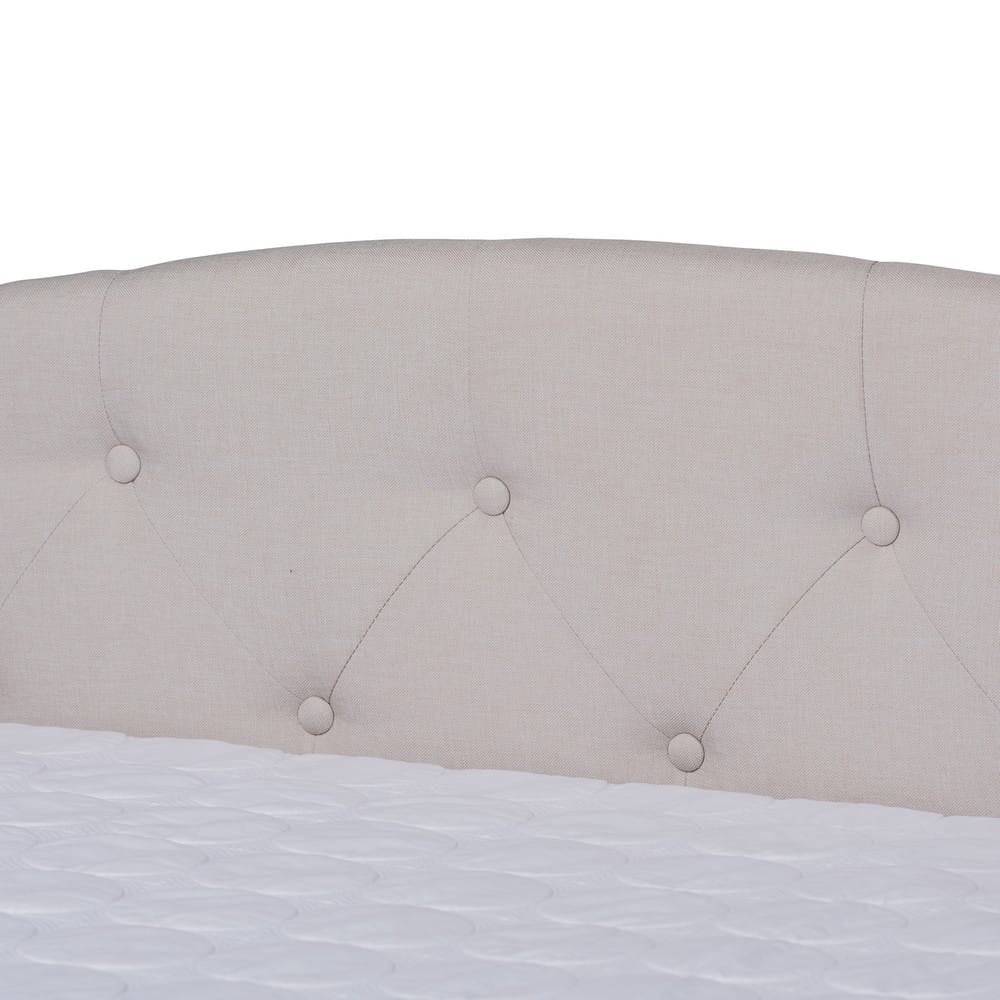 Baxton Studio - Becker Queen Size Daybed with Trundle in Beige/Black - Becker-Beige-Daybed-Q/T view 6