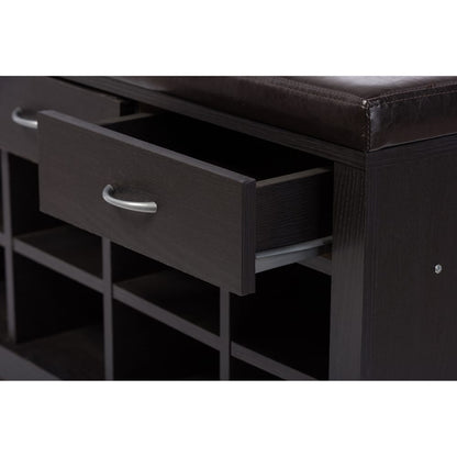 Baxton Studio - Bench in Dark Brown  - WI5374 view 4