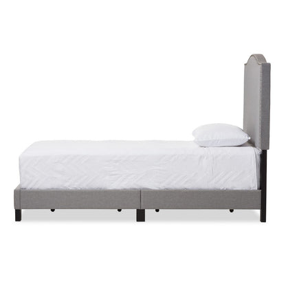 Baxton Studio - Benjamin Twin Size Bed in Grey - Benjamin-Twin-Grey view 2