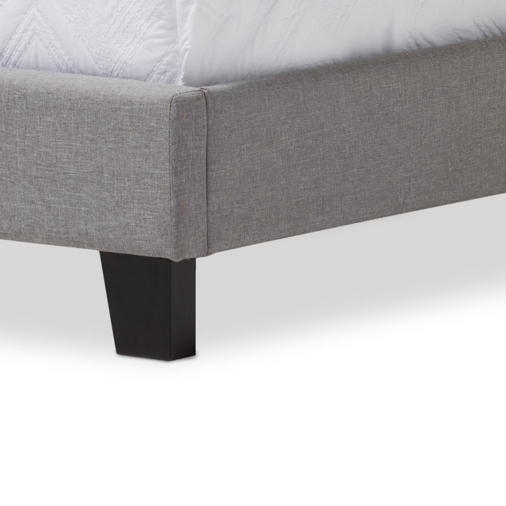 Baxton Studio - Benjamin Twin Size Bed in Grey - Benjamin-Twin-Grey view 3