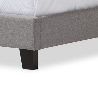 Baxton Studio - Benjamin Twin Size Bed in Grey - Benjamin-Twin-Grey view 3