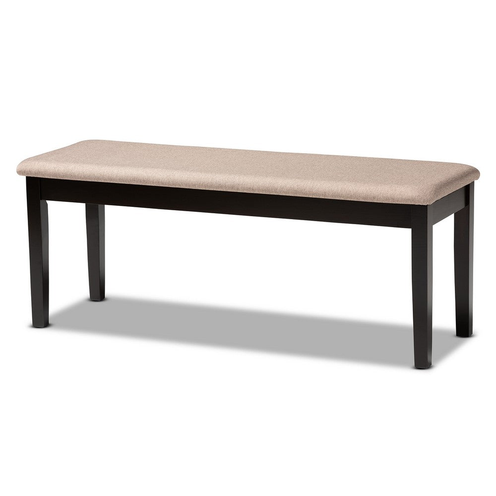 Baxton Studio - Bennett Dining Set in Sand/dark brown - RH315C-Sand/Dark Brown-6PC Dining Set view 3