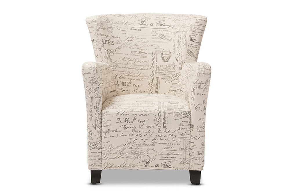 Baxton Studio - Benson Chair with Ottoman in Beige - WS-0710-Beige-L277 view 2
