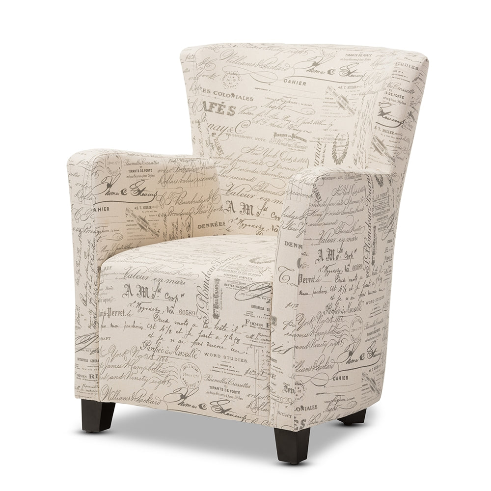 Baxton Studio - Benson Chair with Ottoman in Beige - WS-0710-Beige-L277 view 3