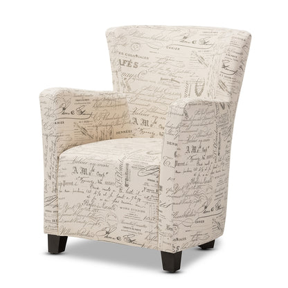 Baxton Studio - Benson Chair with Ottoman in Beige - WS-0710-Beige-L277 view 3