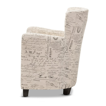 Baxton Studio - Benson Chair with Ottoman in Beige - WS-0710-Beige-L277 view 4