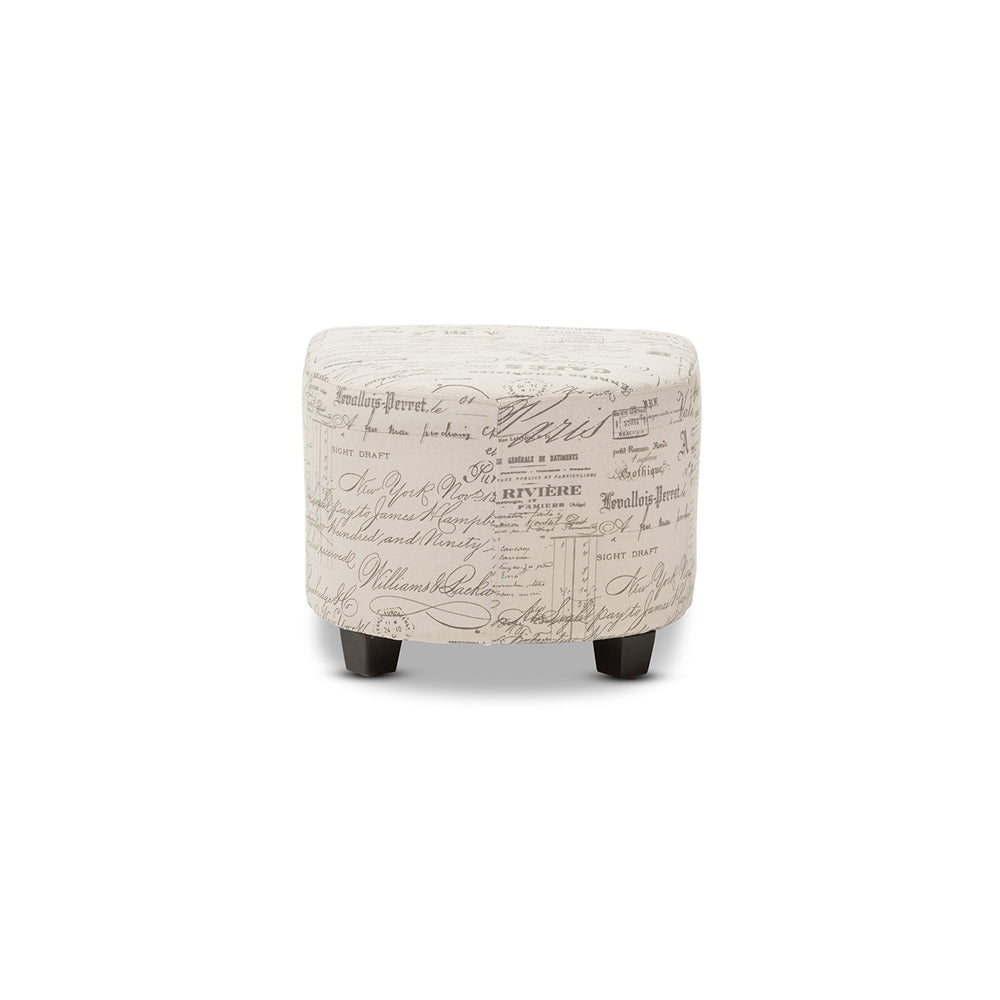 Baxton Studio - Benson Chair with Ottoman in Beige - WS-0710-Beige-L277 view 6