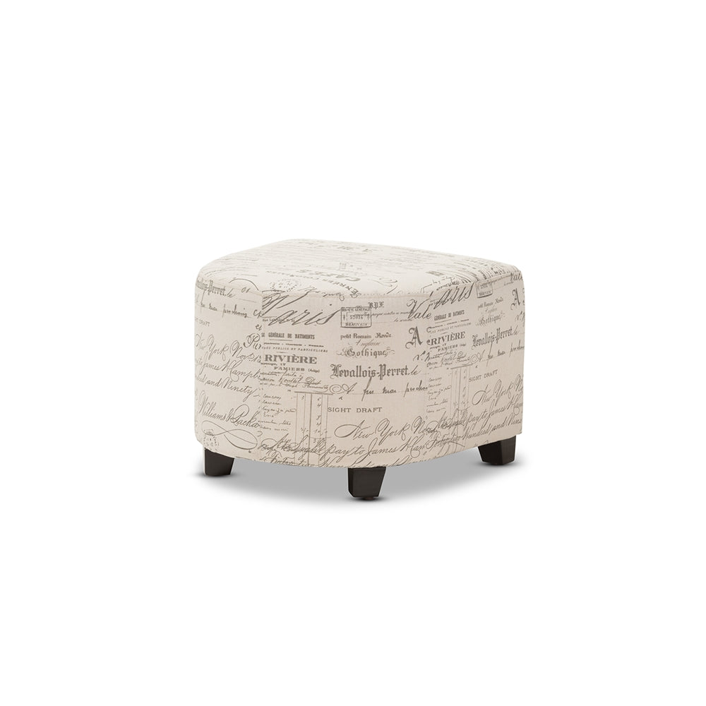 Baxton Studio - Benson Chair with Ottoman in Beige - WS-0710-Beige-L277 view 7