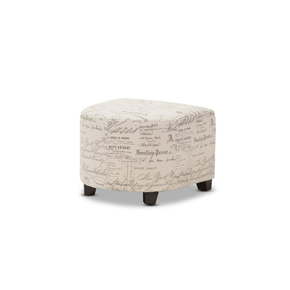 Baxton Studio - Benson Chair with Ottoman in Beige - WS-0710-Beige-L277 view 7