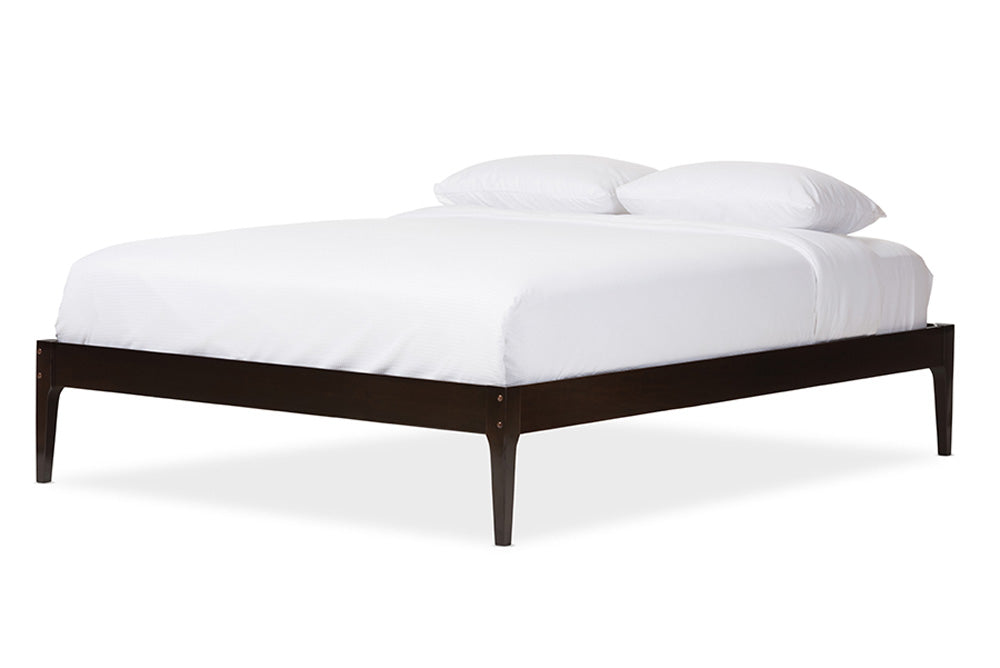 Baxton Studio - Bentley Queen Size Bed - SW8021-CappucciNo-A43-Queen view 1
