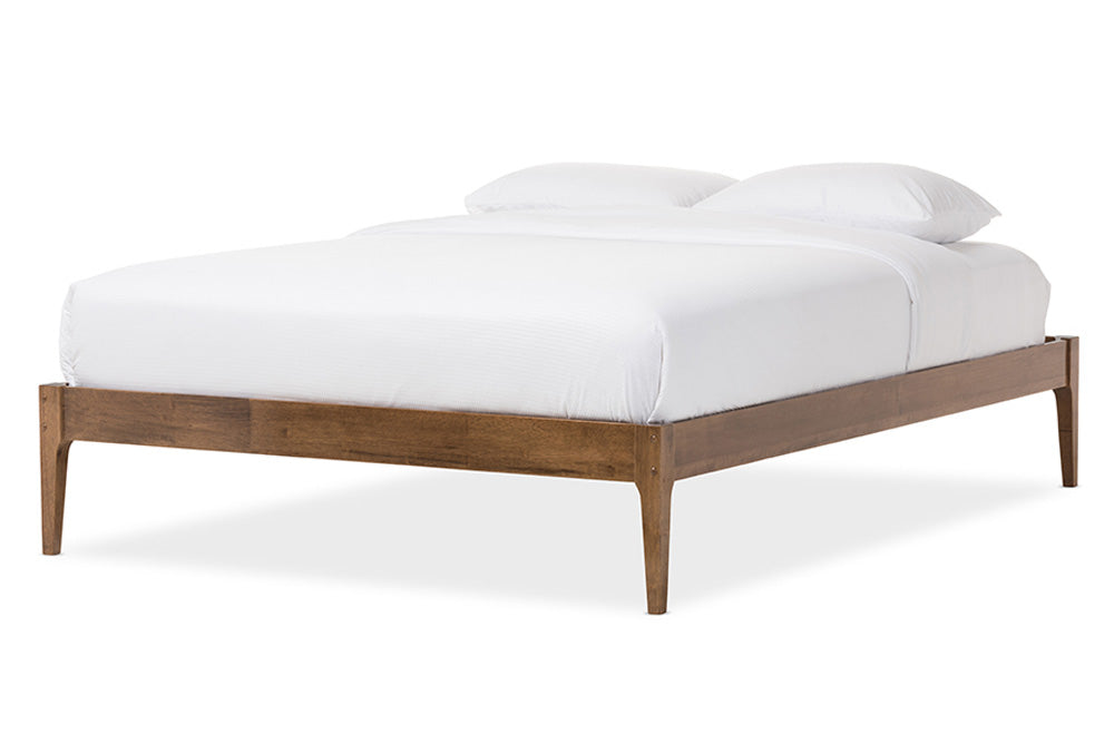 Baxton Studio - Bentley Queen Size Bed - SW8021-Walnut-M17-Queen view 1