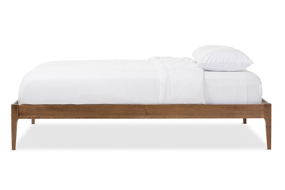 Baxton Studio - Bentley Queen Size Bed - SW8021-Walnut-M17-Queen view 2