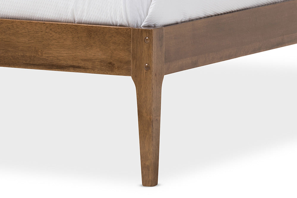 Baxton Studio - Bentley Queen Size Bed - SW8021-Walnut-M17-Queen view 3