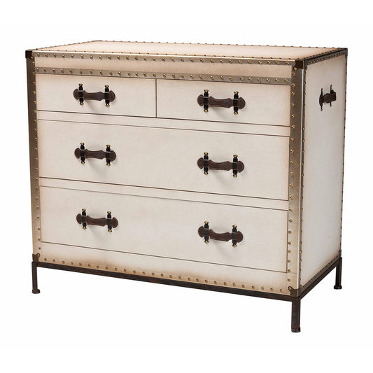 Baxton Studio - Benton Storage Cabinet in Beige/Coffee/Black - JY23B238-White-Cabinet view 1