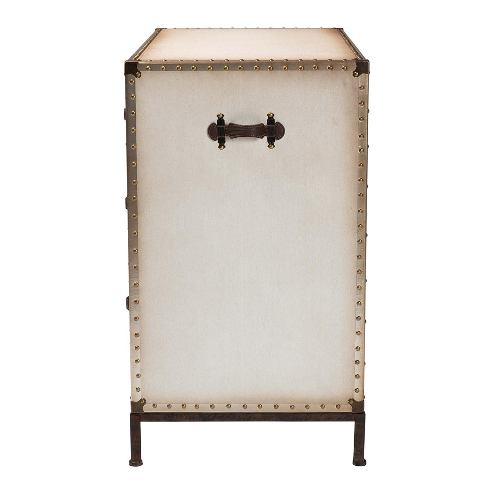 Baxton Studio - Benton Storage Cabinet in Beige/Coffee/Black - JY23B238-White-Cabinet view 4