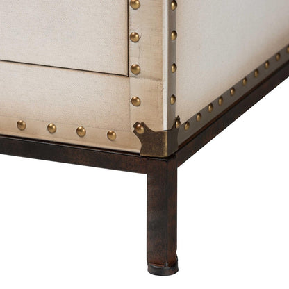 Baxton Studio - Benton Storage Cabinet in Beige/Coffee/Black - JY23B238-White-Cabinet view 7