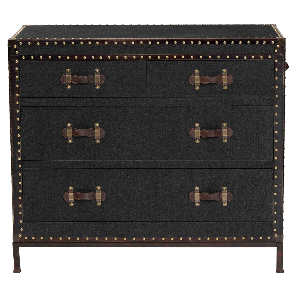 Baxton Studio - Benton Storage Cabinet in Black/Brown/Dark Brown - JY23B238-Black-Cabinet view 3