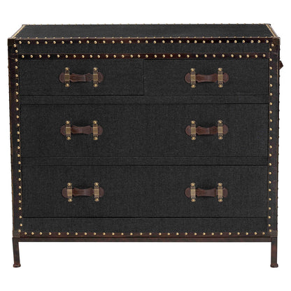 Baxton Studio - Benton Storage Cabinet in Black/Brown/Dark Brown - JY23B238-Black-Cabinet view 3