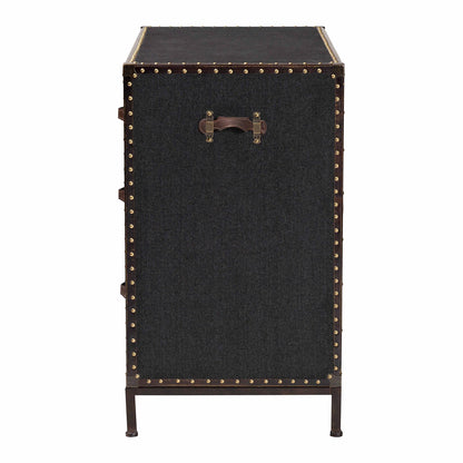 Baxton Studio - Benton Storage Cabinet in Black/Brown/Dark Brown - JY23B238-Black-Cabinet view 4