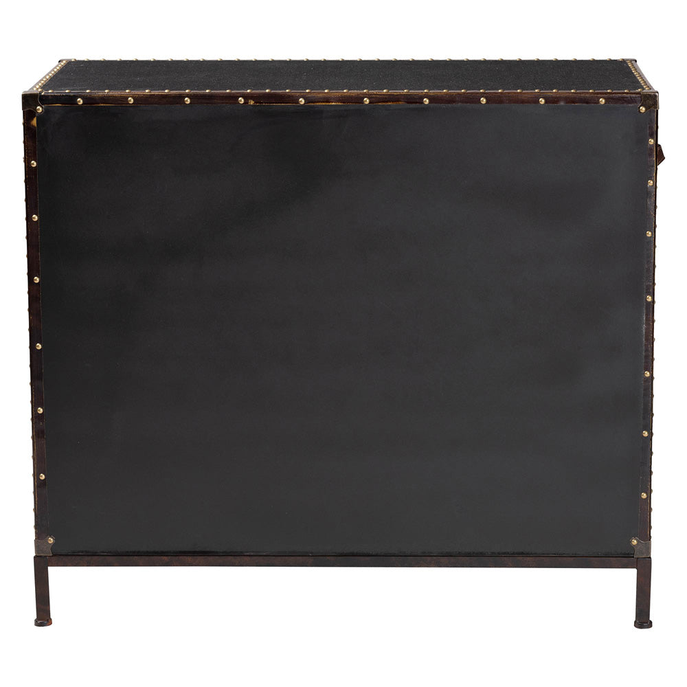 Baxton Studio - Benton Storage Cabinet in Black/Brown/Dark Brown - JY23B238-Black-Cabinet view 5