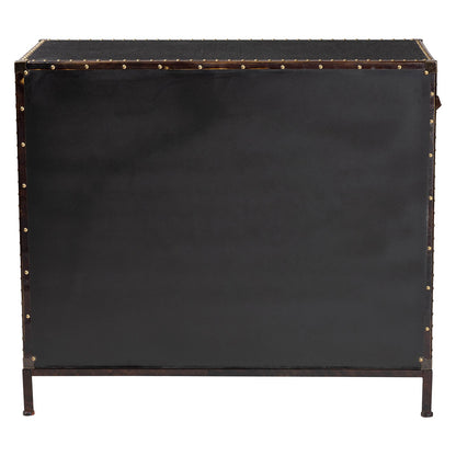 Baxton Studio - Benton Storage Cabinet in Black/Brown/Dark Brown - JY23B238-Black-Cabinet view 5