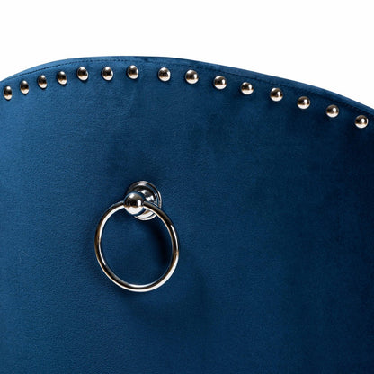 Baxton Studio - Bethel Chair in Navy blue/Black - WS-52226-Navy Blue Velvet-CC view 6