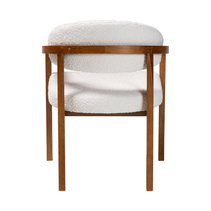 Baxton Studio - Biana Dining Chair in Cream/Walnut Brown - BBT5541-Cream/Walnut-DC view 4