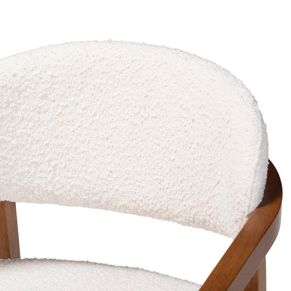 Baxton Studio - Biana Dining Chair in Cream/Walnut Brown - BBT5541-Cream/Walnut-DC view 5
