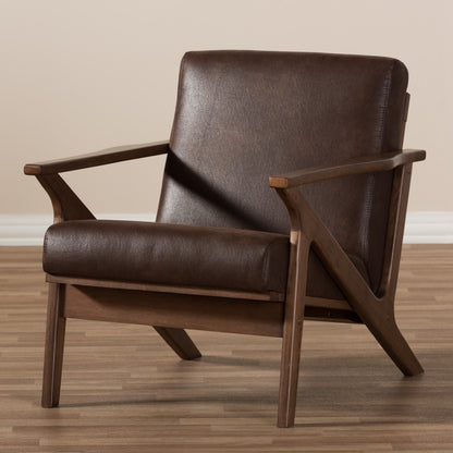 Baxton Studio - Bianca Accent Chair in Dark Brown/"Walnut" Brown - Bianca-Dark Brown/Walnut Brown-CC view 8
