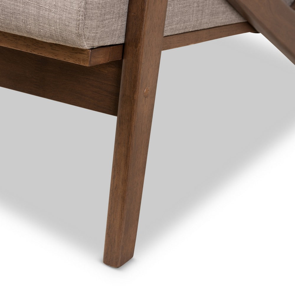 Baxton Studio - Bianca Accent Chair in Light Grey/"Walnut" Brown - Bianca-Light Grey/Walnut Brown-CC view 7