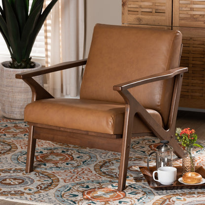 Baxton Studio - Bianca Chair in Tan/Walnut Brown - Bianca-Tan/Walnut Brown-CC view 7