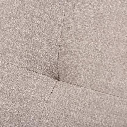 Baxton Studio - Bianca Loveseat in Light Grey/"Walnut" Brown - Bianca-Light Grey/Walnut Brown-LS view 5