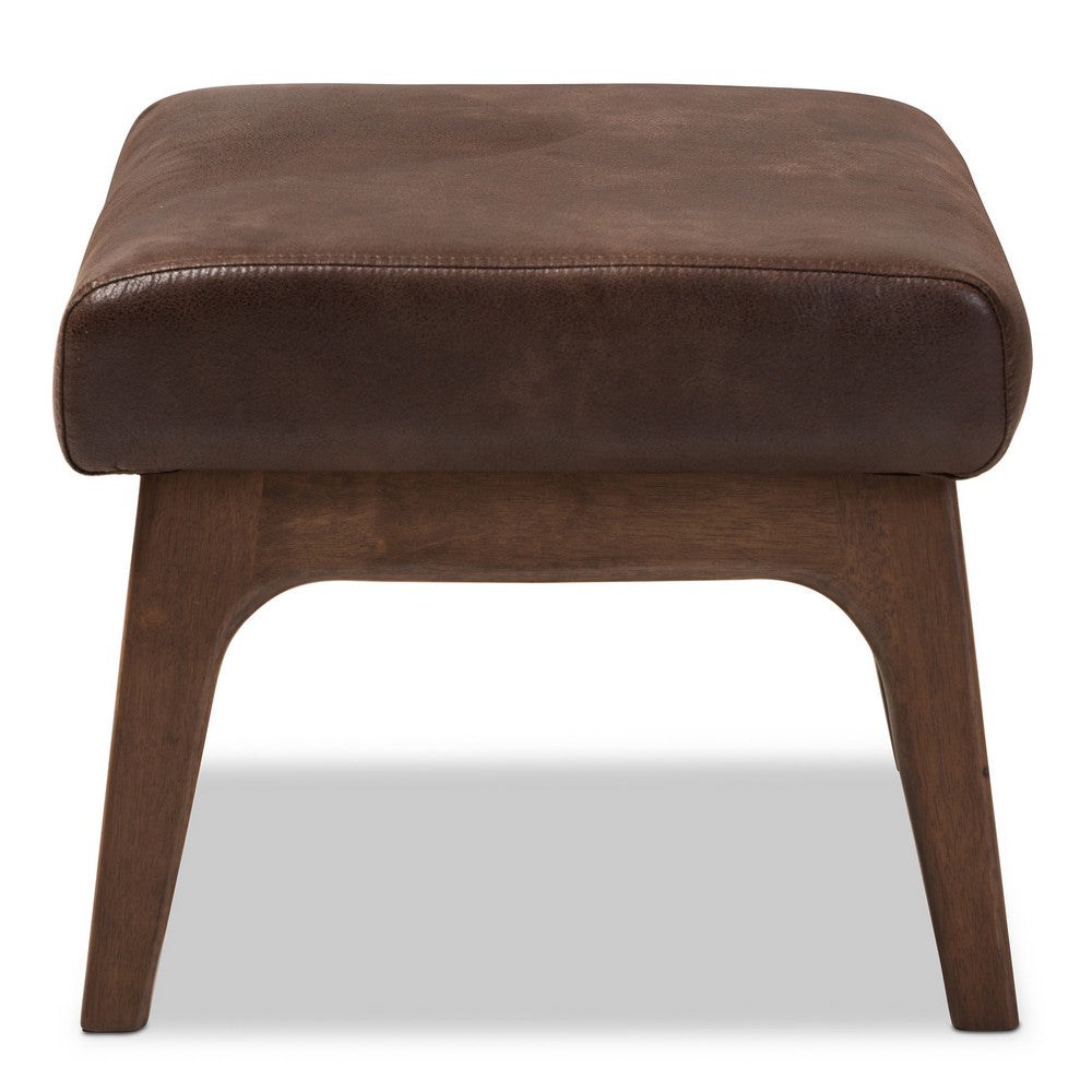 Baxton Studio - Bianca Ottoman in Dark Brown/"Walnut" Brown - Bianca-Dark Brown/Walnut Brown-Otto view 3