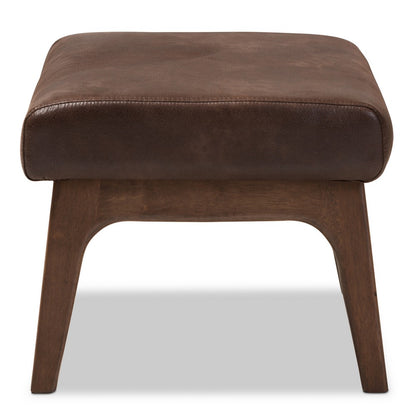 Baxton Studio - Bianca Ottoman in Dark Brown/"Walnut" Brown - Bianca-Dark Brown/Walnut Brown-Otto view 3