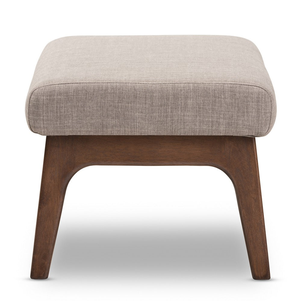 Baxton Studio - Bianca Ottoman in Light Grey/"Walnut" Brown - Bianca-Light Grey/Walnut Brown-Otto view 3