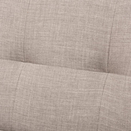 Baxton Studio - Bianca Sofa Set in Light Grey/"Walnut" Brown - Bianca-Light Grey/Walnut Brown-4PC-Set view 2